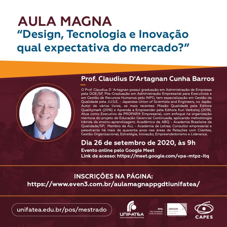 AULA MAGNA PPG-DTI – Inscrições Gratuitas