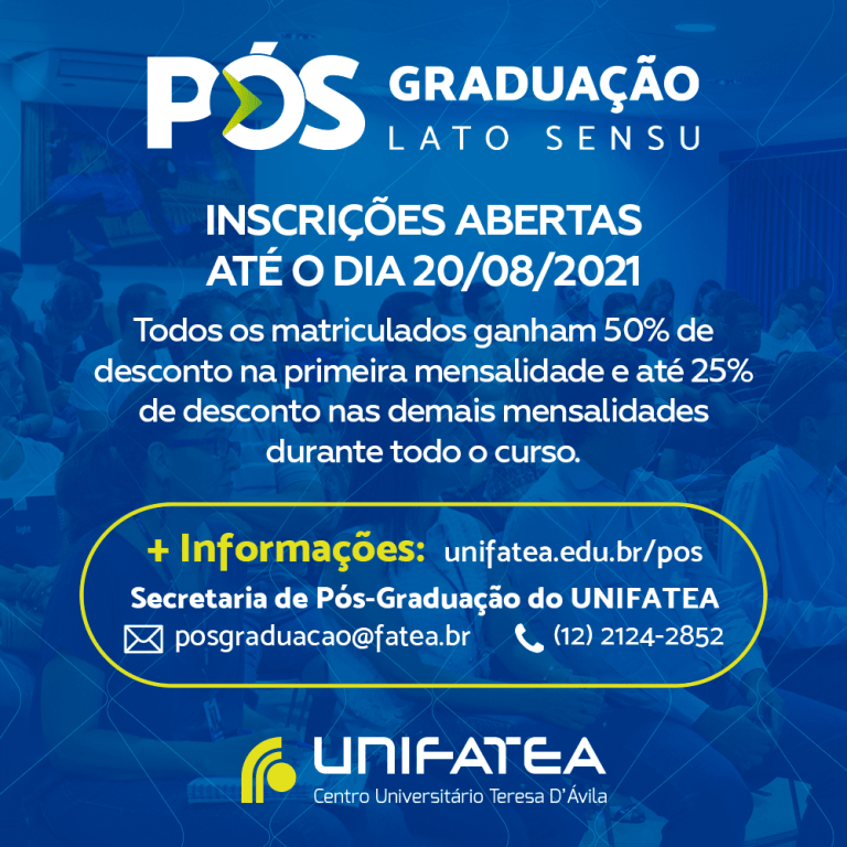 Inscrições abertas para os cursos de Pós-Graduação do UNIFATEA!
