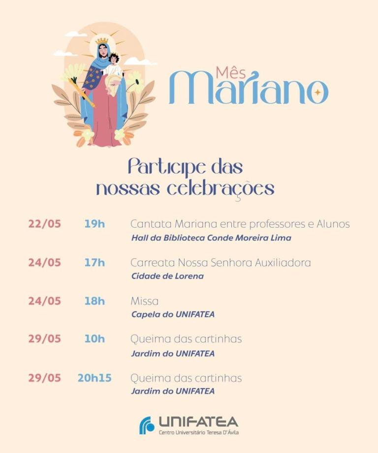 UNIFATEA celebra o mês Mariano
