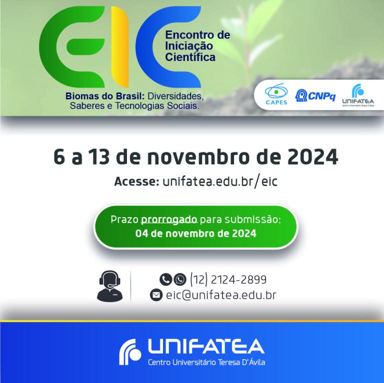 Prazo de Submissão de Trabalhos para o EIC é Prorrogado até 4 de Novembro